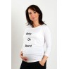 Tehotenské tričko s potlačou Baby On Board 3/4 rukáv