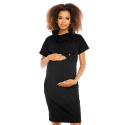 Šaty pre tehotné a dojčiace ženy PeeKaBoo - čierne
