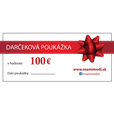 Darčeková poukážka 100 EUR