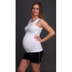 Teplákové tehotenské šortky - čierne