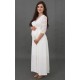Dlhé tehotenské svadobné šaty Vanda - ecru