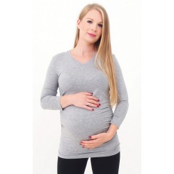Tehotenské tričko sivé