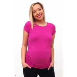 Tehotenské tričko s krátkym rukávom - ružové