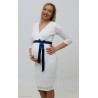 Čipkované tehotenské svadobné šaty ecru - velkost XXL