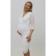 Čipkované tehotenské svadobné šaty ecru