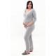 Pyžamo pre tehotné a dojčiace ženy - svetlošedé