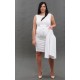 Tehotenské svadobné šaty s blejzrom - biele