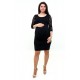 Tehotenské šaty s čipkou čierne