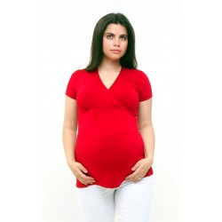 Tehotenské tričko Vanda - červené