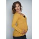 Tričko pre tehotné a pre dojčiace ženy - horčicové