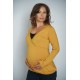 Tričko pre tehotné a pre dojčiace ženy - horčicové