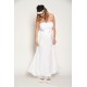Dlhé tehotenské svadobné šaty - biele