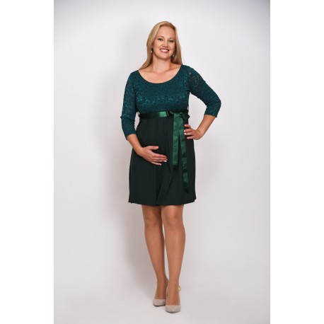 Tehotenské šaty - zelené
