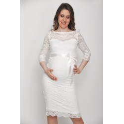 Čipkované svadobné šaty - biele