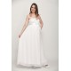 Dlhé tehotenské svadobné šaty so štólou - biele