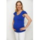 Tehotenské tričko - kráľovské modré