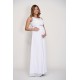 Dlhé tehotenské svadobné šaty bez rukávov - mušelinové