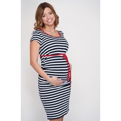 Pásikavé tehotenské šaty