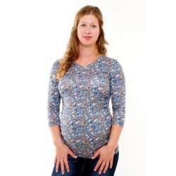 Kvetinové tehotenské tričko - velkosť S