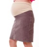 Tehotenská menžestrová sukňa Dina hnedá